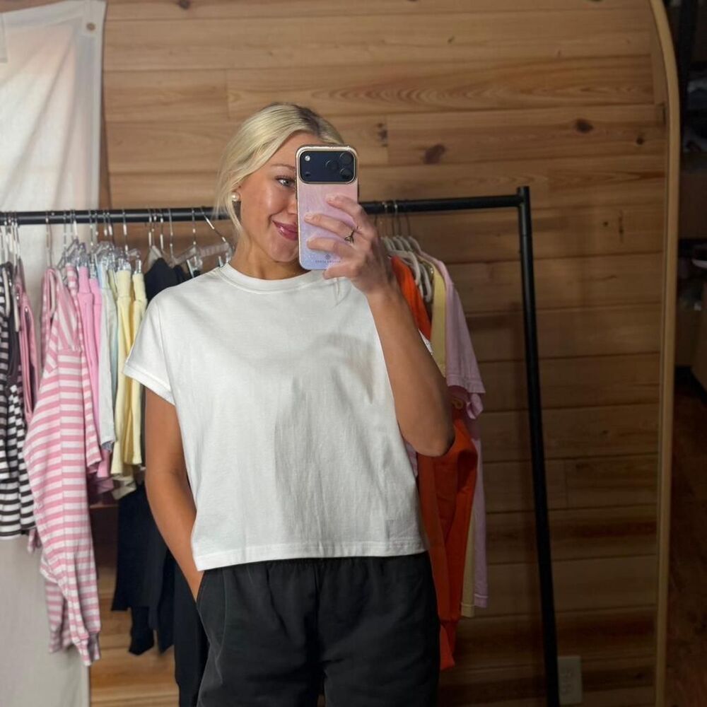 NWT zenana white t shirt - Picture 2 of 3